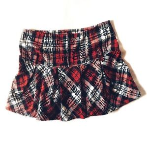 Taunt Skirt | Red, Blk & White | Plaid